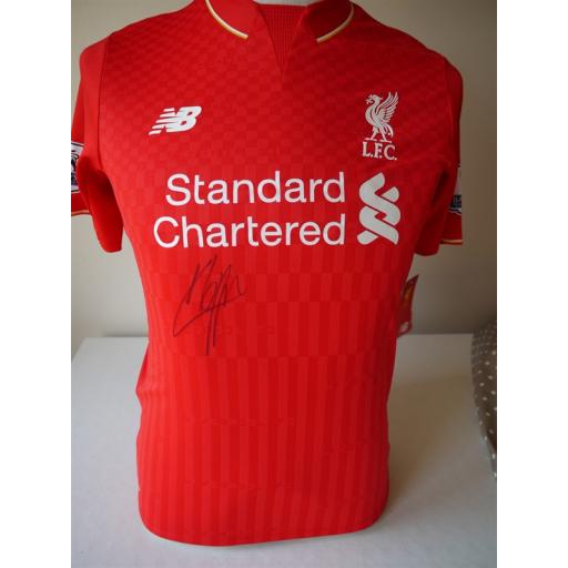 JURGEN KLOPP SIGNED LIVERPOOL 2015/16 HOME SHIRT