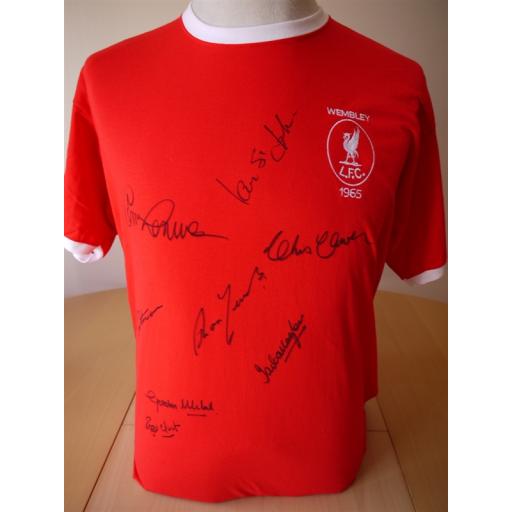 LIVERPOOL 1965 FA CUP WINNERS SIGNED RANGE - 1965 FA CUP FINAL SHIRT