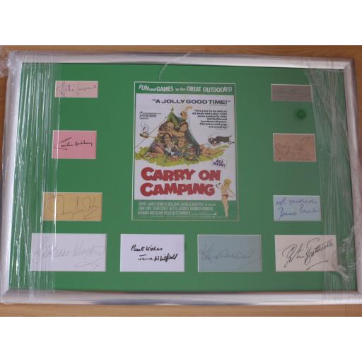 CARRY ON CAMPING SIGNED, MOUNTED & FRAMED PRESENTATION