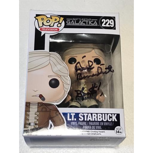 DIRK BENEDICT SIGNED 'LT. STARBUCK' BATTLESTAR GALACTICA FUNKO POP