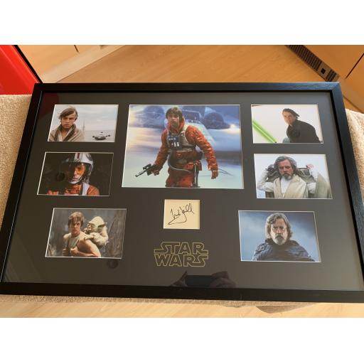 MARK HAMILL SIGNED & FRAMED STAR WARS LUKE SKYWALKER PRESENTATION