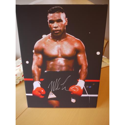 MIKE TYSON GENUINE SIGNED 20X16 BOXED CANVAS - READY TO HANG