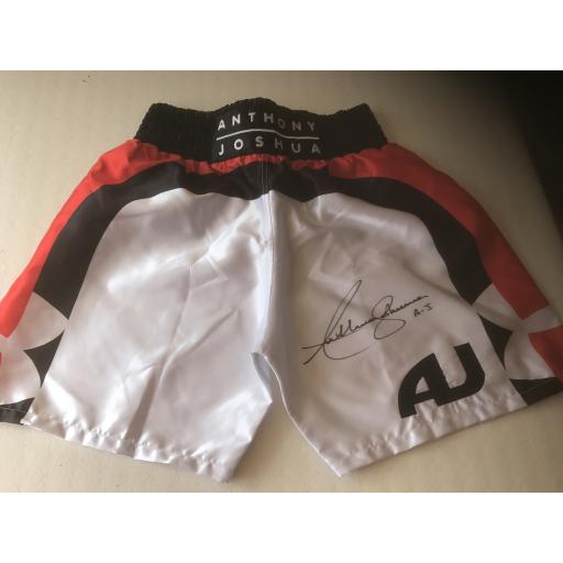 ANTHONY JOSHUA 'AJ' SIGNED BOXING TRUNKS