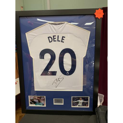 FRAMED & SIGNED DELE ALLI TOTTENHAM HOTSPUR NUMBER 20 HOME SHIRT