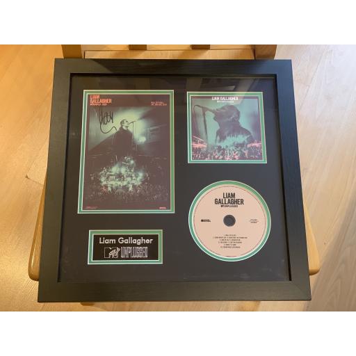 FRAMED LIAM GALLAGHER SIGNED & MOUNTED MTV UNPLUGGED POSTER & DISPLAY